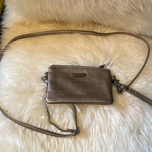 Luisa Cerano Metallic Crossbody Bag Wristlet